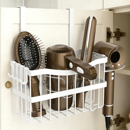 Dailyart 3-in-1 Hair Tool Organizer for Hair Dryer, Bathroom, White