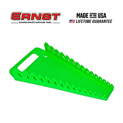 ERNST 5056 Gripper Wrench Organizer, 15 Tool, Green - color: Green, style: 15 Tool