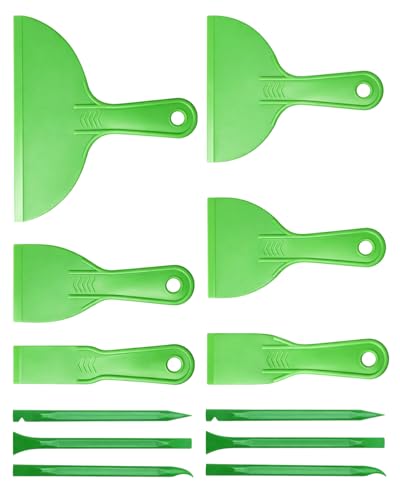 12pcs Plastic Putty Knife Set, Plastic Scraper Tool Kit Wall Repair DIY.