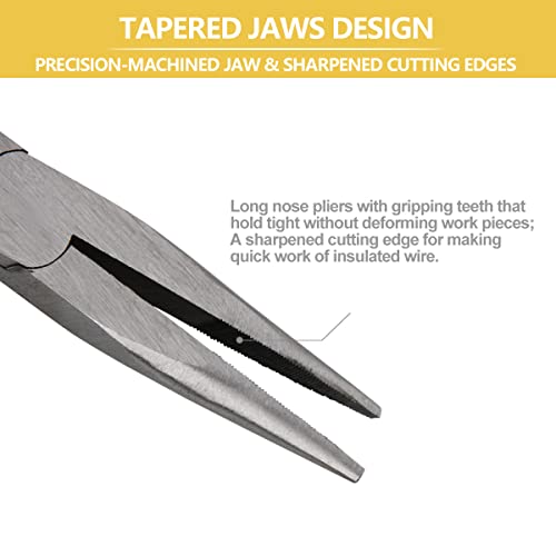Long Reach Needle Nose Pliers, 11" Straight Pliers for Jewelry Making, Mechanics or Home Repairing - size: Long Reach Needle Nose
