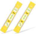 DOWELL 9 Inch Magnetic Spirit Level, Leveler Tool, 2-Pack, Yellow - color: 2pcs-yellow
