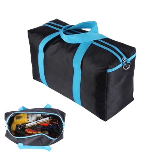 BLIRITEL 20 Inch Heavy Duty Wide Mouth Tool Bag for Men, High Capacity Tool Tote Bag for Electricians, Multipurpose Power Tool Bag Organizer for Mechanics Carpenters - size: 20 Inch