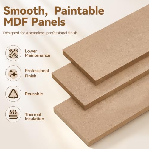 INMOZATA Premade Board and Batten Wall Panel Kit, Wainscoting Panels