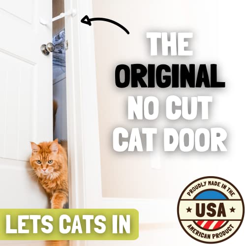 Door Buddy Baby & Cat Door Latch - Grey. Adjustable Strap Keeps Kids Out of Cat Areas. Simple Child Safety Lock for Doors. The Easier Baby Gate and Kitty Door Interior Alternative.