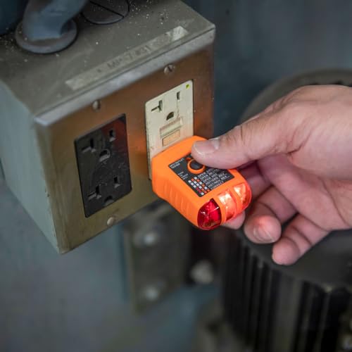 Klein Tools ET40VP Voltage Test Kit, GFCI Receptacle Tester, AC/DC Voltage Tester, Detects Common Electrical Wiring Problems - size: 2-Piece Tester Kit