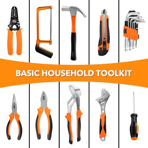 157PCS Home Auto Repair Hand Tool Kit Plastic Storage Tool Box - color: GJX157S