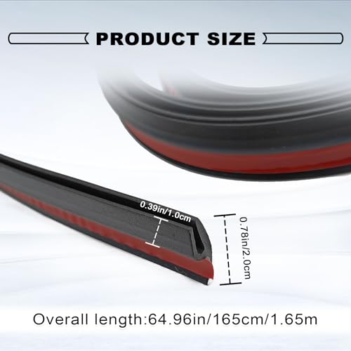 Windshield Rubber Seal Strip - 1.7M/ 5.6Ft Rubber Weather Stripping Window Seal Strirp Moulding Trim, Sunroof Seal for Car/Truck/SUV Front Rear Windshield (1PC)