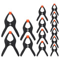 PONY 14-Piece Spring Clamp Set, Nylon Spring Clamps - size: Mixed Size Set (3-5/8", 4-1/2", 6-1/8", 7-1/2")