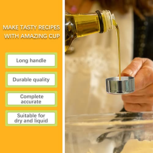 2PCS 1/16cup(15ml) Measuring Cup, Stainless Steel Measure Scoop - size: 1/16cup