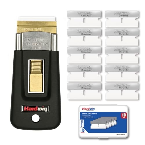 10-Pack Ceramic Scraper Kit, Rust-Proof Blades for Stickers & Grime
