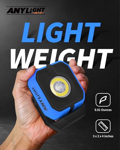 Led Work Light with 4 Modes, 1200LM Portable COB Magnetic Light - color: Blue