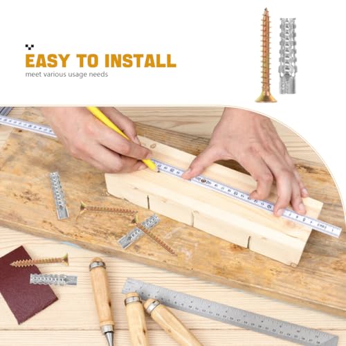 ARTIBETTER Drywall Anchors and Screws Kit 20 Iron Expansion Tubes with 20 Drywall Screws Wall Anchors for Shelf Mounting Heavy Duty Anchors for Home and Construction Projects
