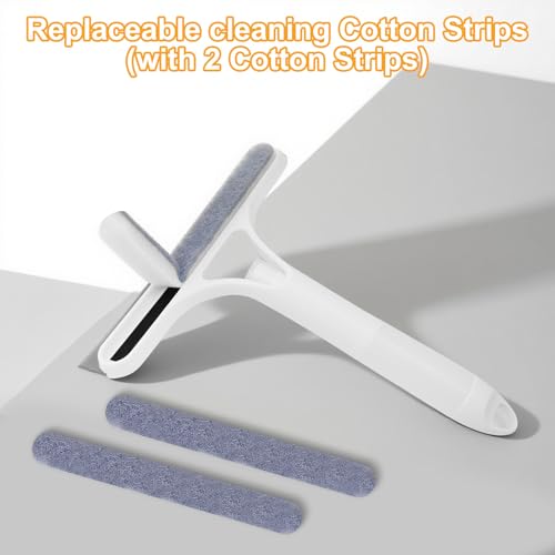 3-in-1 Spray Window Squeegee with Scraper and 2 Cotton Pads, White - color: Pro-white