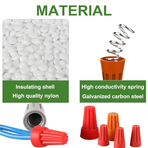 1080PCS Electrical Wire Connectors Screw Terminals, Insulating Insert Twist Terminals with Spring,Wire Screw Caps Kit Quick Connection - size: 1080pcs