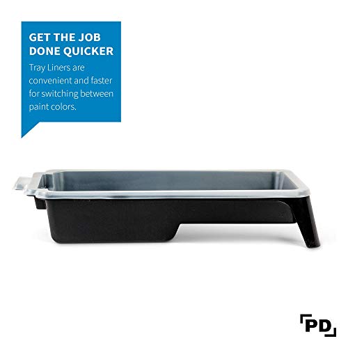 PD 4 Inch Paint Tray Liners, 10-Pack, Disposable, White Plastic - color: Liner (White) – 10 Pack, size: 4-inch