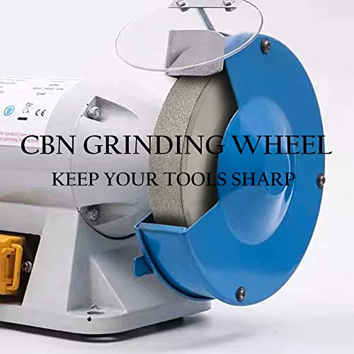 CBN Grinding Wheel 6 Inch 180 Grit, 1/2" Arbor, for Bench Grinders - size: 180 Grit