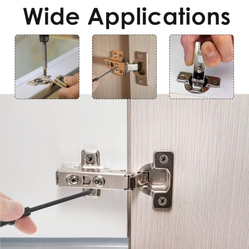 InnoHHustle 100 Sets Plastic Dowel Inserts and Mounting Screws, White