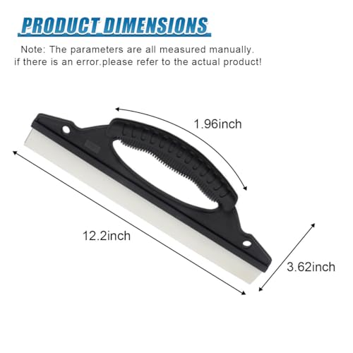Car Squeegee, 12 Inch Automotive Windshield Squeegee with Handle, Non-Streak Water Scraper for Drying, Flexible Rubber Water Blade for Mirror, Tile, Wall, Paint (1PC) - size: 1PC