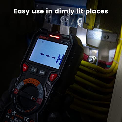 KAIWEETS HT118E Digital Multimeter TRMS 20000 Counts with Higher Resolution Auto-Ranging Voltmeter Accurately Measures Voltage Current Resistance Diodes Continuity Duty-Cycle Capacitance Temperature - size: 20000 counts