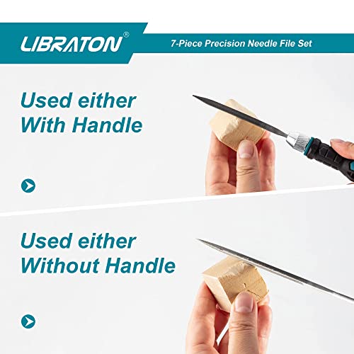 LIBRATON Needle File Set Interchangeable, Small Files, Mini Files - style: Needle File-6PCS