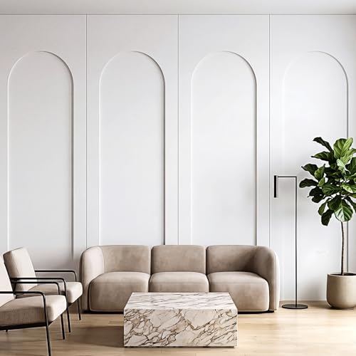 INMOZATA Arch Wainscoting Panels Kit, MDF Board and Batten Wall Panel Kit