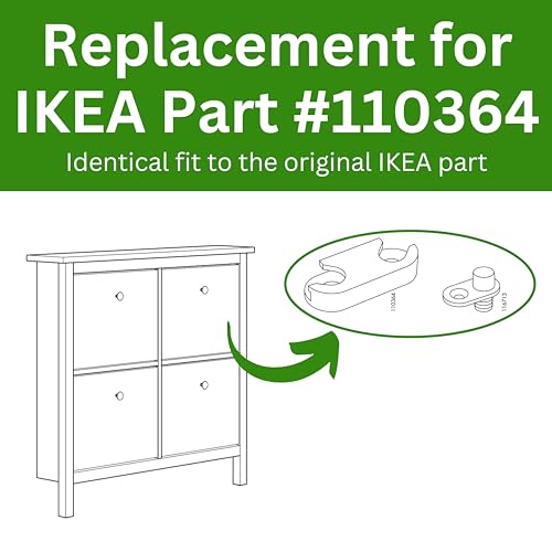 Spare Hardware Parts HEMNES Shoe Cabinet Hinge (Replacement for IKEA Part #110364) (Pack of 2)