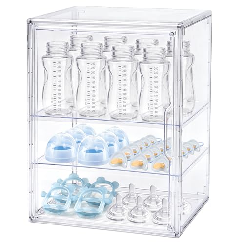 Upgraded Baby Bottle Storage Organizer for Countertop Cabinet, Thickened - size: Large