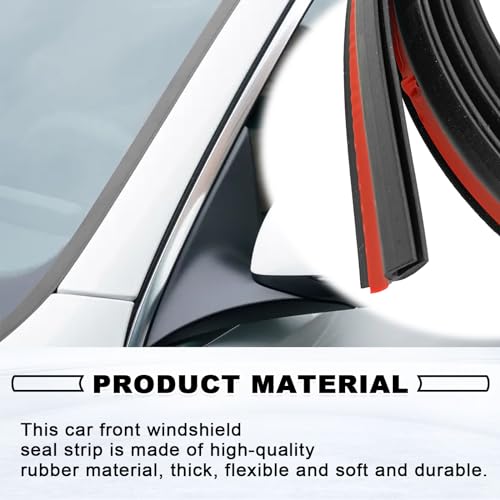 Windshield Rubber Seal Strip - 1.7M/ 5.6Ft Rubber Weather Stripping Window Seal Strirp Moulding Trim, Sunroof Seal for Car/Truck/SUV Front Rear Windshield (1PC)