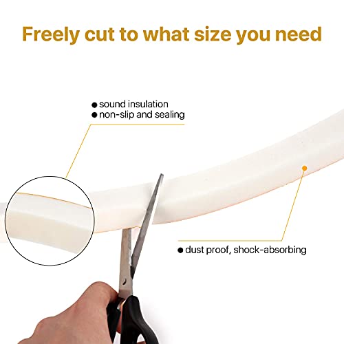 Weather Stripping Door Seal-3 Rolls, 1/4 Inch Wide X 1/4 Inch Thick - size: 1/4"(W) x 1/4"(T) x 20'(L)
