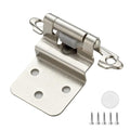 Satin Nickel Cabinet Hinges Self Closing, 3/8 Inch, 20 Pack (10 Pairs) - color: Satin Nickel, size: 3/8 inch Insert