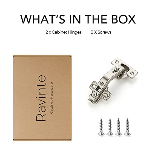 Ravinte Kitchen Cabinet Hinges,135 Degree Door Hinges, 1 Pairs 2 Pack - size: 135 Degree