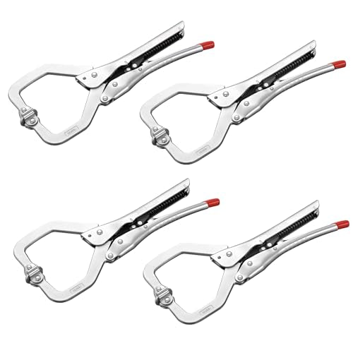 MAXPOWER 12" Self-Adjust Locking C-Clamp, 3.54" Jaw Opening, Swivel Pads - style: Swivel Pads | 12"