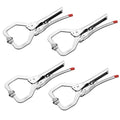 MAXPOWER 12" Self-Adjust Locking C-Clamp, 3.54" Jaw Opening, Swivel Pads - style: Swivel Pads | 12"