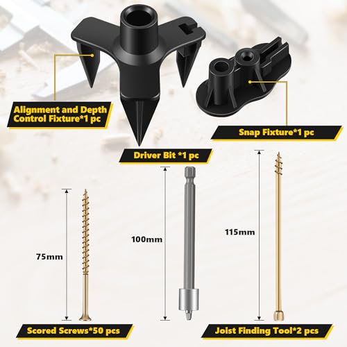 Dreyoo Squeaky Floor Repair Kit with 5 Tools and 50 Screws