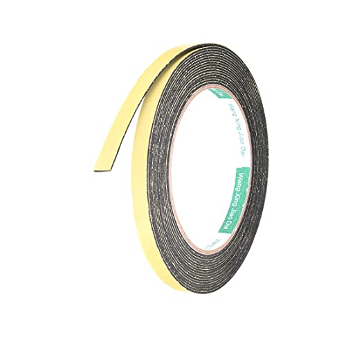 uxcell Sealing Foam Tape 8mm Wide 1mm Thick 5m/16.4ft Long, Self Adhesive Weather Strip for Window Door Insulation, Pack of 2 - size: 8mmx1mmx5m