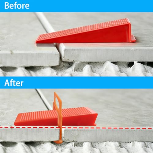 2000 Pcs Tile Leveling System Base Refill Pack, 1/8‘’ Tile Spacer, Suitable for Most Tile Grouting Applications, Easy to Install and Remove - color: 2000 Pcs, size: 1/8"