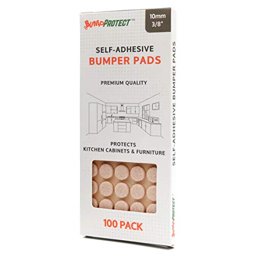 Furniture Felt Pads 3/8" (10mm) Diameter Round 3M Self Adhesive Protects Kitchen Cabinets, Drawers, Desks and Furniture Against Bumps and Scratches 100 Pack - Linen (Light Beige) - color: Linen 100 Pack