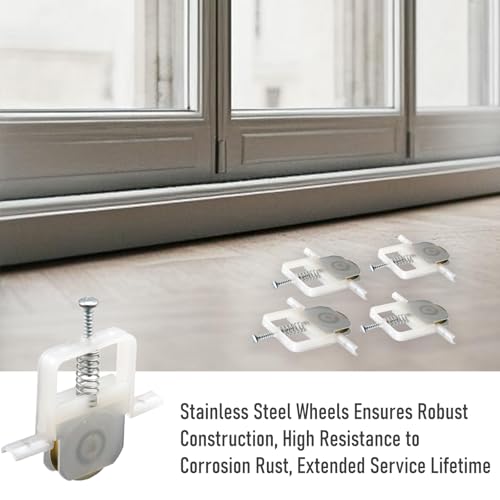 4 Pack Sliding Screen Door Roller Wheels,Steel Ball Bearing Replacement for B691 & B695,Fits for Columbia Doors