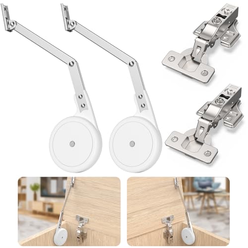 2 Pack with Hinges, Soft Close for Toy Boxes,Heavy Duty Lid Support Chest Hinges for Wooden Toy Box, Cedar, Storage Trunk & Benches, Universal Design Reversible Mounting - size: 2 Pack with Full Overlay Hinges