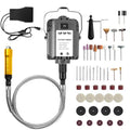 1200W 30000RPM Electric Flex Shaft Rotary Tool, Flex Shaft Grinder, Hanging Wall Mount Rotary Tool with Foot Pedal Control, Metal Flexible Shaft, Polishing Accessories