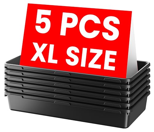 A-LuGei【X-Large Size【5 Pcs】 Tool Box Organizer Tray Divider【Single Size】 Desk Drawer Organizer Bin, Garage Organization and Storage Toolbox for Rolling Tool Chest Cart Cabinet WorkBench Part Widget - size: 5pcs-XL Size