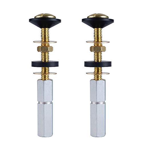 Hibbent 2 Pcs Toilet Tank to Bowl Bolts Kit, Solid Brass Toilet Bolts