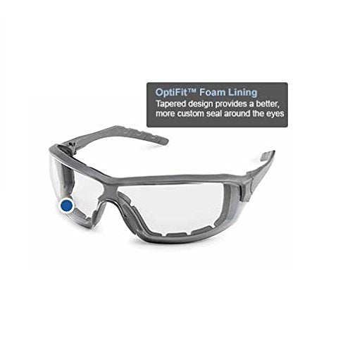 Gateway Safety 22GY79 Silverton Temple Version Safety Glass, Gray Frame - Clear FX2 Anti-Fog Lens,One Size - color: Clear Fx2 Anti-fog Lens, style: Classic