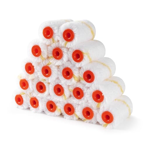 2 Inch Microfiber Paint Roller Kit, 20 Pack - size: 20 pcs 2" Microfiber Roller Cover
