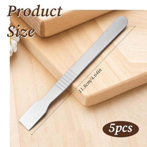 5Pcs Small Metal Scraper Tool Non-Scratch Cleaning Tool Multi-Use Scraping Tools for Removing Labels Oil Stains Food in Narrow Spaces and Gaps
