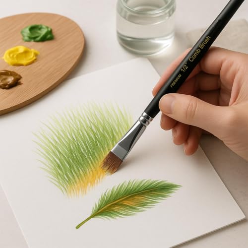Grainer Brush Set, Texture Paint Brushes for Acrylic, Watercolor & Oil