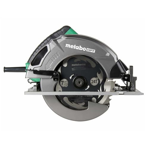 Metabo HPT 7-1/4-Inch Circular Saw Kit | 6,000 Rpm, 15-Amp Motor | Integrated Dust Blower | 24T Premium Framing/Ripping Blade | Single Handed Bevel Adjustment | C7SB3 - style: Metabo HPT C7SB3 Circular Saw