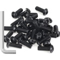 35 Pieces M6 x 16mm Button Head Socket Cap Screws, Thread Pitch 1.0mm, Sutemribor M6 Black Screws, 10.9 Grade Alloy Steel, Black Oxide Finish, Fully Threaded - size: M6 x 16mm, style: Button Head