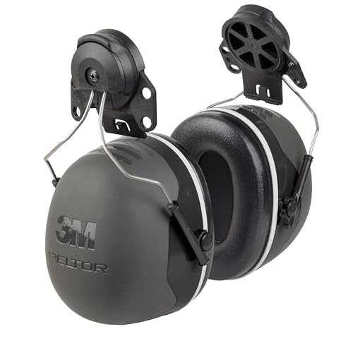 3M PELTOR Ear Muff Hearing Protection, X5 Series, Noise Protection NRR 21 dB, Construction, Manufacturing, Automotive - size: One Size Fits Most, style: Cap Style Hard Hat Attached