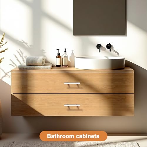 Probrico 5 Pack| White Cabinet Pulls 2-1/2 Inch T Bar Euro Style Handles Kitchen Cupboard Stainless Steel Modern Cabinet Hardware - color: White, size: hole center 2-1/2"